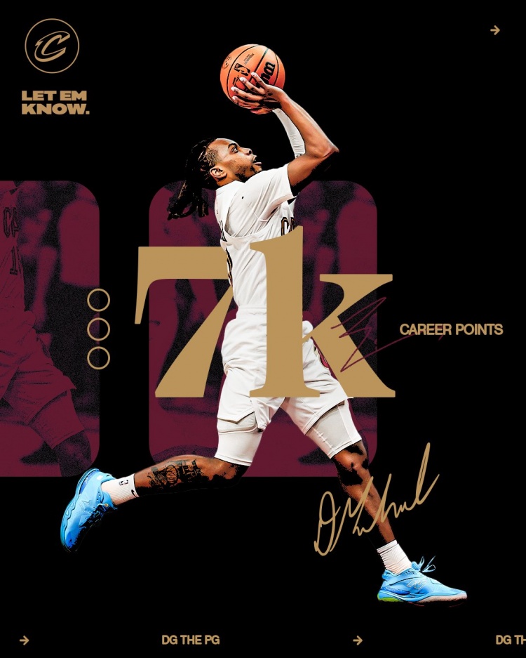  未來可期！加蘭騎士生涯得分達(dá)到7000分 隊(duì)史第11位！