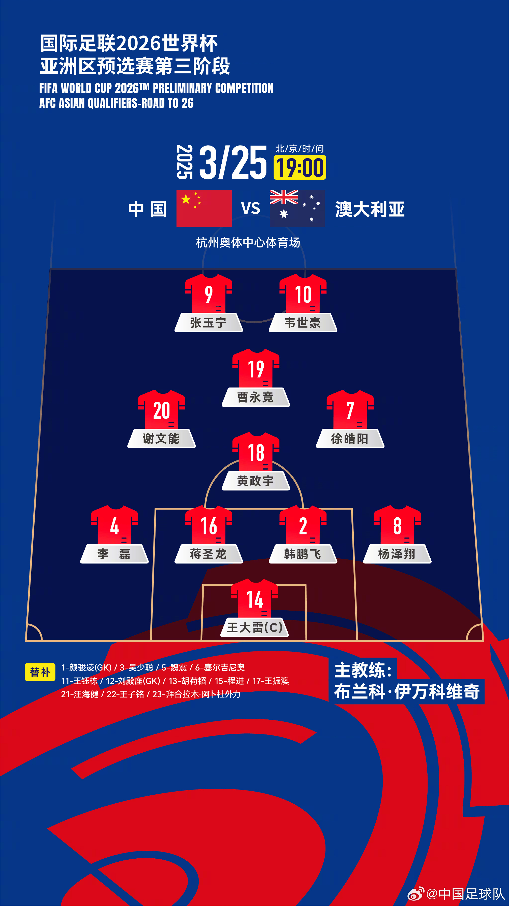  遭伊萬詬病！國足首發(fā)11人聯(lián)賽出場：僅4人鐵主力，楊澤翔0出場