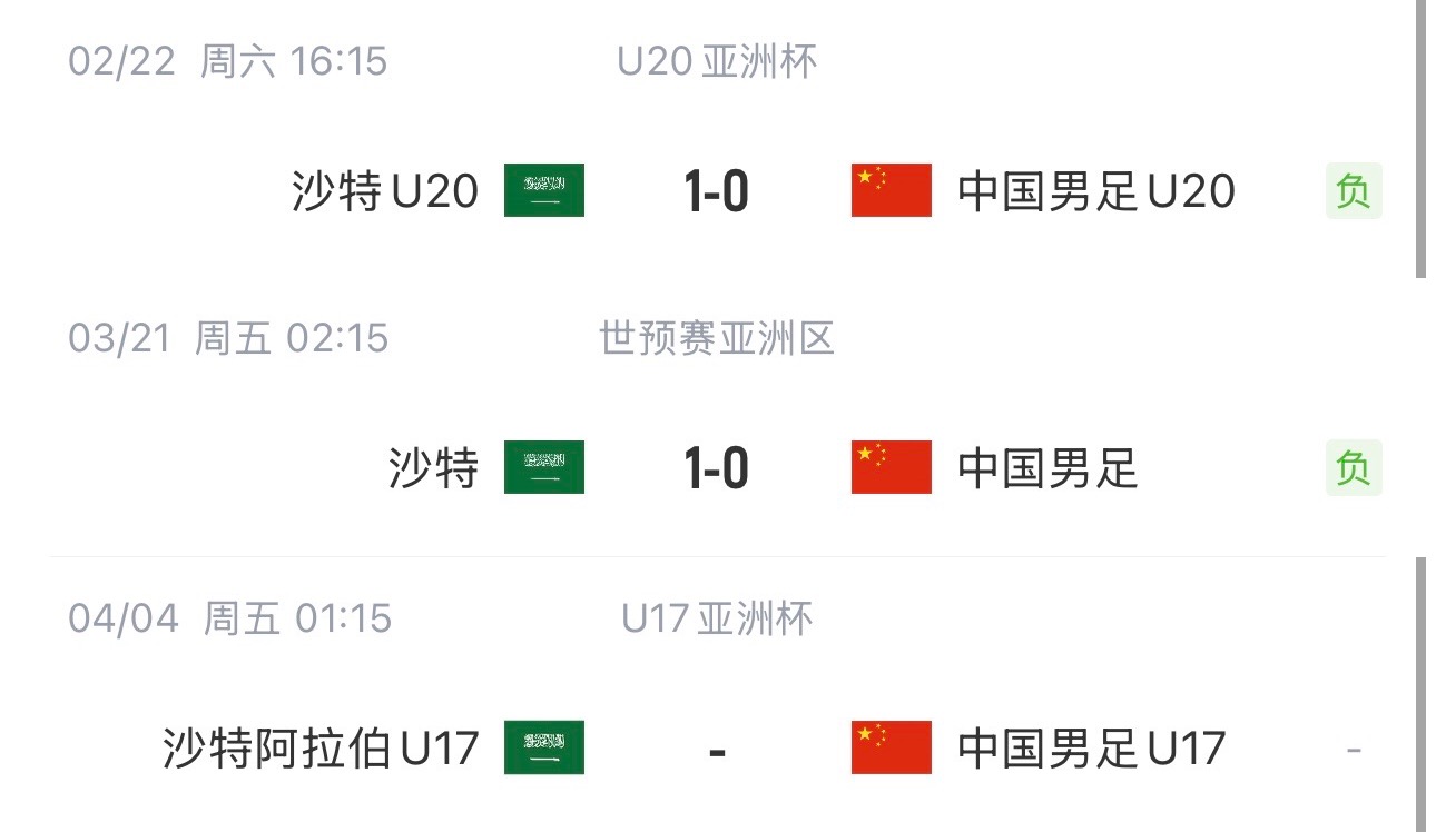  國字號三遇沙特！國少U17亞洲杯首戰(zhàn)對陣沙特，此前國足&國青均負